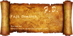 Fajt Dominik névjegykártya