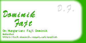 dominik fajt business card